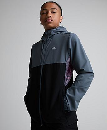 Trailberg Junior Frequency Hoodie in Black / Storm Grey / Cosmic Pink