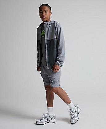 Trailberg Junior Frequency Hoodie in Iron Grey / Moon Grey / Neon Lime
