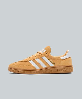 adidas Originals Junior Handball Spezial Trainer in Semi Ice Tangerine / Footwear White / Gum 3