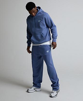 Nike On Tour Club Open Hem Jogger in Slate Blue