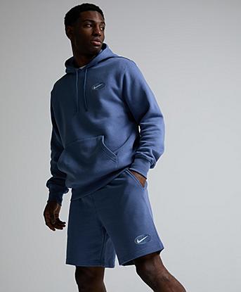 Nike On Tour Club Fleece Short in Slate Blue
