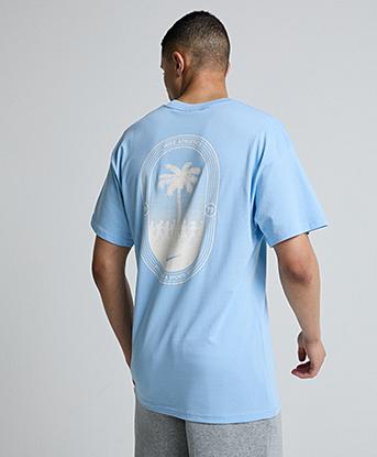 Nike Palm Springs T-Shirt in Psychic Blue / Cream