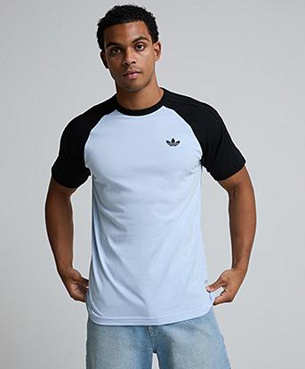 adidas Originals Adicolor Classics 3-Stripes T-Shirt in Crystal Sky
