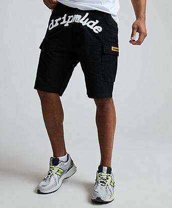 Dripmade Ambush Gamble Cargo Short in Black / White