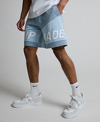 Dripmade Offseason Mesh Short in Stormcloud Blue / Arctic Ice / Optic White