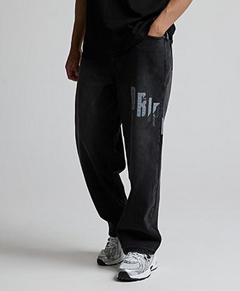 Dripmade Selfmade Baggy Fit Denim Jean in Black Wash