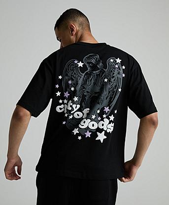 Lorenzo City Of Gods T-Shirt in Black