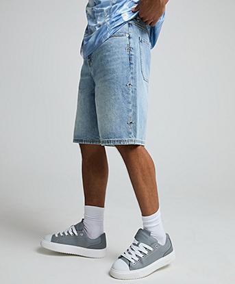 Lorenzo Jewel Jort in Blue Stone Wash