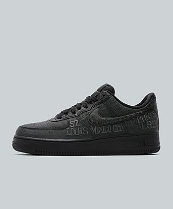 Nike Air Force 1 Low LV8 Graffiti 'On Tour' Trainer in Black / Anthracite / Black