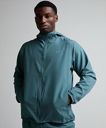 Nike Dri-FIT Form Hooded Jacket in Mineral Slate / Reflective Silver