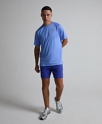 Nike Dri-FIT ADV Stride Short-Sleeve Running T-Shirt in Royal Pulse / Reflective Silver