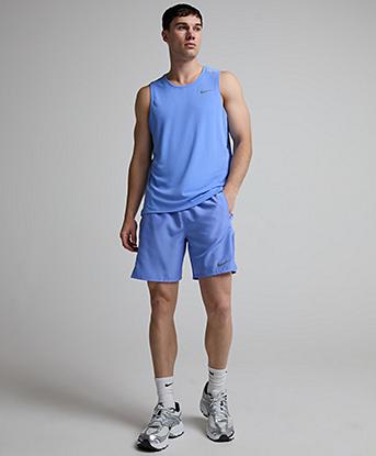 Nike Dri-FIT Miler Tank Top in Royal Pulse / Reflective Silver
