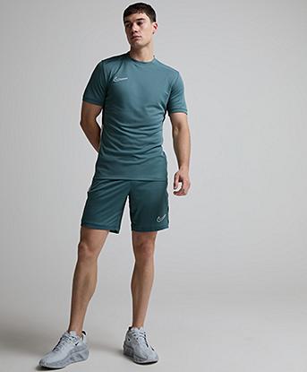 Nike Academy 25 T-Shirt in Mineral Slate / Black / White