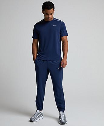 Nike Dri-FIT Miler Woven Pant in Midnight Navy / Obsidian / Reflective Silver