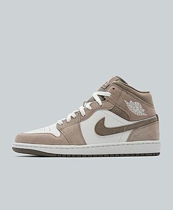 Jordan Jordan 1 Mid Trainer in Enigma Stone / Olive Grey / Summit White