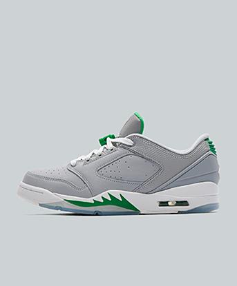Jordan Sixty Plus Low Trainer in Wolf Grey / White / Lucky Green