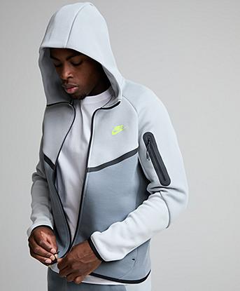 Nike Tech Fleece Windrunner Hoodie in Light Smoke Grey / Cool Grey / Photon Dust