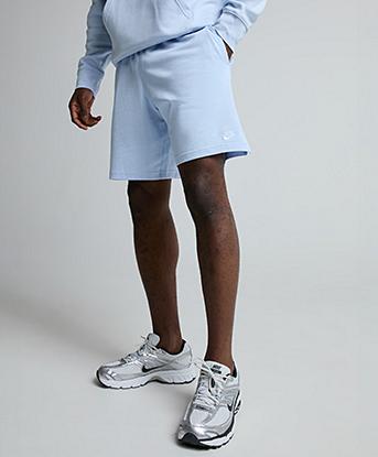 Nike Club Knit Jersey Short in Hydrogen Blue / White