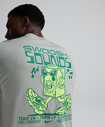 Nike Swoosh Sounds T-Shirt in Spruce Fog