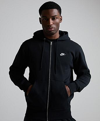 Nike Club BB Full Zip Hoodie in Black