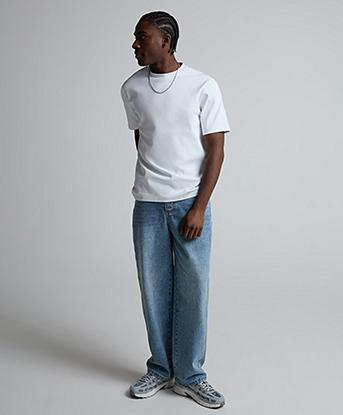 Celebre Loose Fit Denim Jean 001  in Light Blue Wash