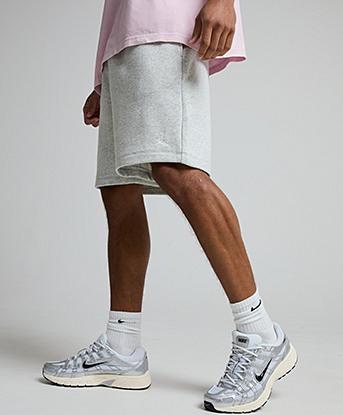 Jordan Brooklyn Fleece Short in Grey Heather