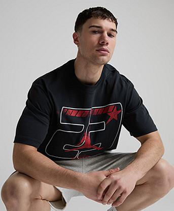 Jordan 23 Star GFX Short Sleeve T-Shirt in Off Noir