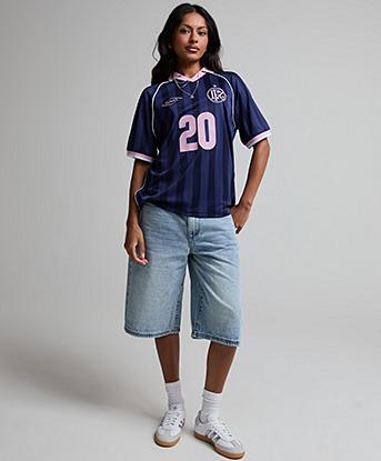 Lorenzo Womens No 20 Football Shirt in Indigo Ocean