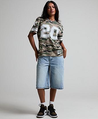 Lorenzo Womens All Stars Jersey in Green Camo
