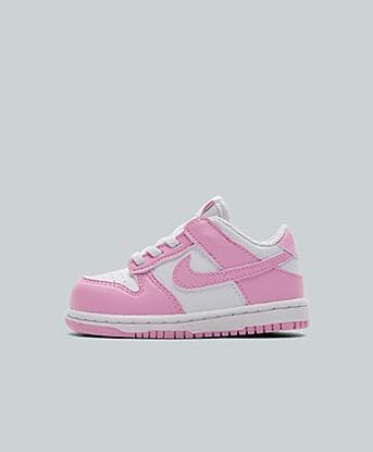 Nike Nursery Dunk Low Trainer in White / Pink Rise
