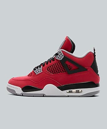 Jordan Air Jordan 4 Retro Toro Trainer in Fire Red / White / Black / Cement Grey