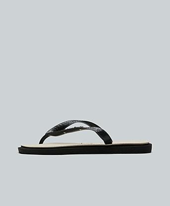 Havaianas Womens Square Flip Flop in Black / White
