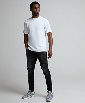 Alessandro Zavetti Apollo 007 Slim Fit Denim Jean in Washed Black