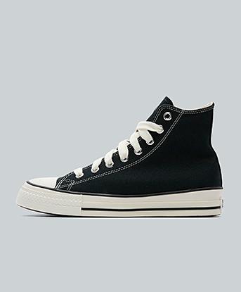 Converse Chuck Taylor Throwback Hi Trainer in Black / Vintage White / Red