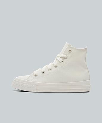 Converse Womens Chuck Taylor All Star Throwback Hi Trainer in Vintage White