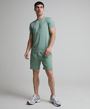 Monterrain Distance T-Shirt in Bay Leaf / Misted Pearl