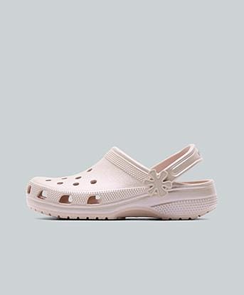 Crocs Junior Pearl Shine Classic Clog in Quartz