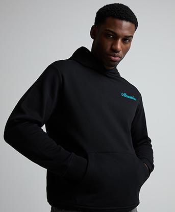 Alessandro Zavetti Ginestrello Hoodie in Jet Black / Viridelle Green