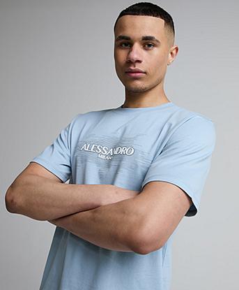 Alessandro Zavetti Vizari T-Shirt in Mistbound Blue / Lunar Haze