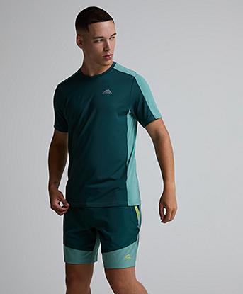 Alpyrex Ridge 2.0 T-Shirt in Ocean Thicket / Ink Current