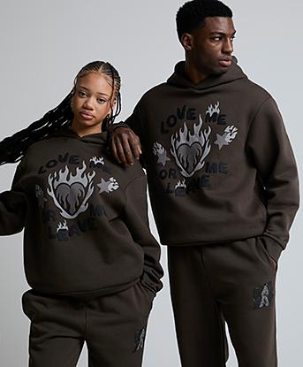 Epic Kid Love Me Overhead Hoodie in Earthy Ash / Taupe