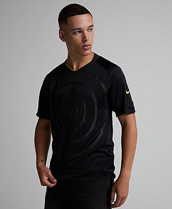 Nike Mad 90 Pack 'Laser 90' Football Shirt in Black / Grey / Yellow