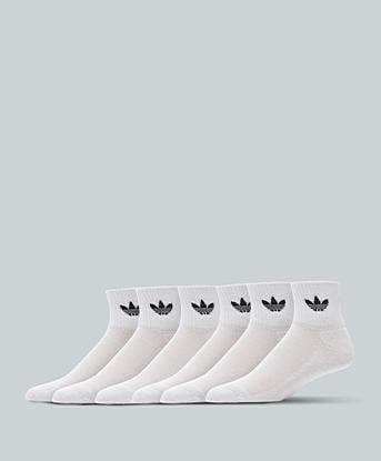 adidas Originals 6 Pack Quarter Sock in White