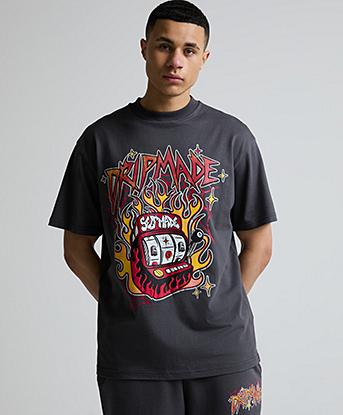 Dripmade Trapcade T-Shirt in Urban Charcoal