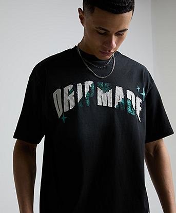 Dripmade Selfmade Paint Splatter T-Shirt in Black