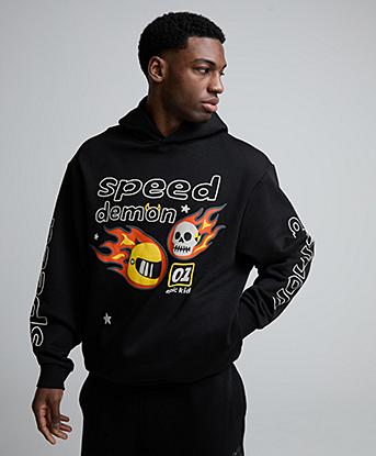 Epic Kid Speed Demon Overhead Hoodie in Black