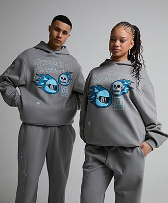 Epic Kid Speed Demon Overhead Hoodie in Civic Grey