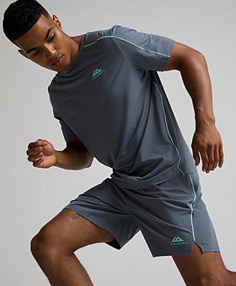 Trailberg Momentum Short in Ash Grey / Celeste