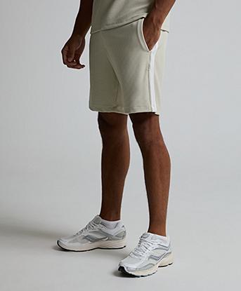CAPO Textured Tape Short in Light Beige