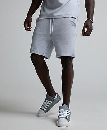 CAPO Textured Co-Ord Short in Light Blue